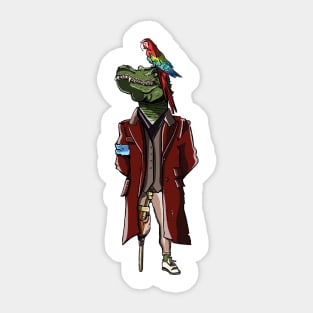 Pirate Gator Sticker